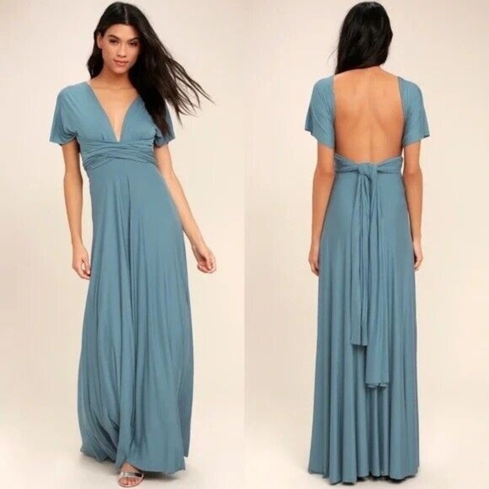 Elegant Blue Maxi Dress